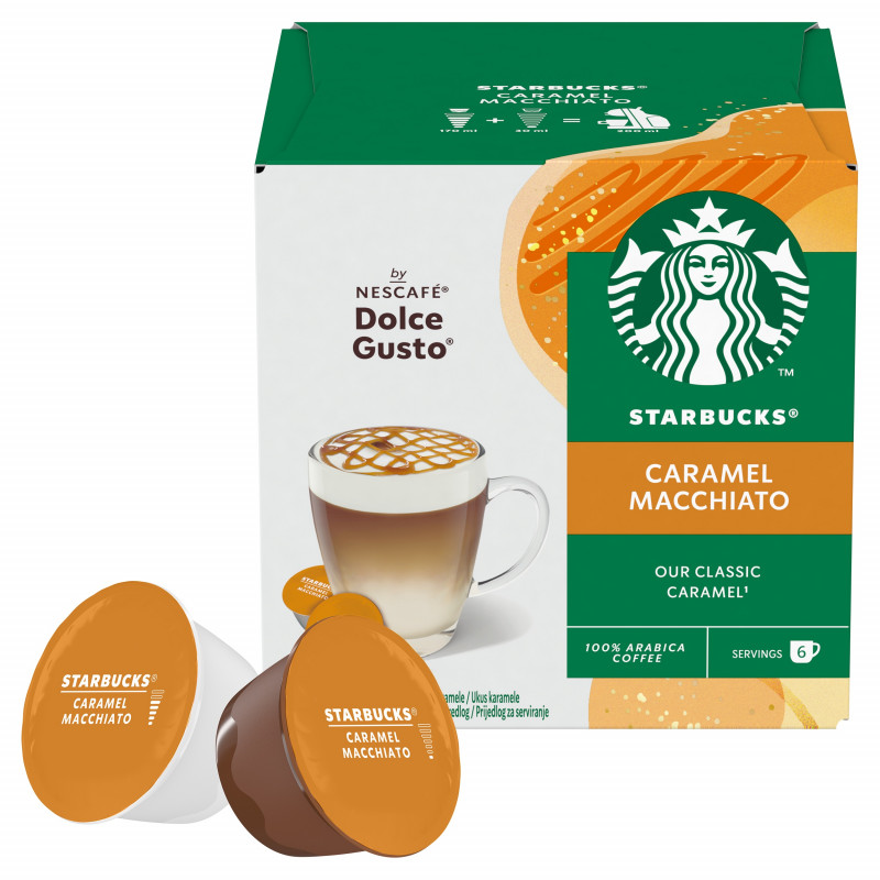 Кафе капсули STARBUCKS Caramel Macchiato за Nespresso, 6 напитки, Интензитет 5, Арабика 100%