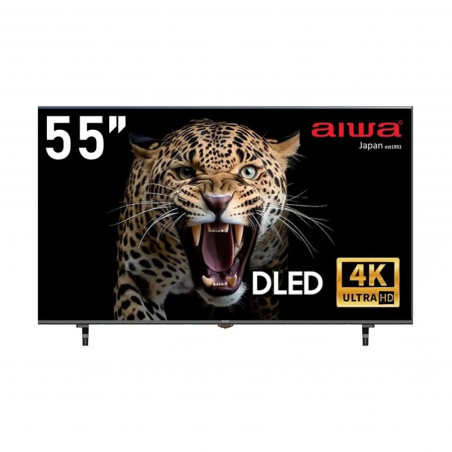 AIWA TS-551N 55″ (139 cm) 4K Ultra HD (3840 × 2160) Class F DLED TV with Wi-Fi, Bluetooth, TizenOS, Black
