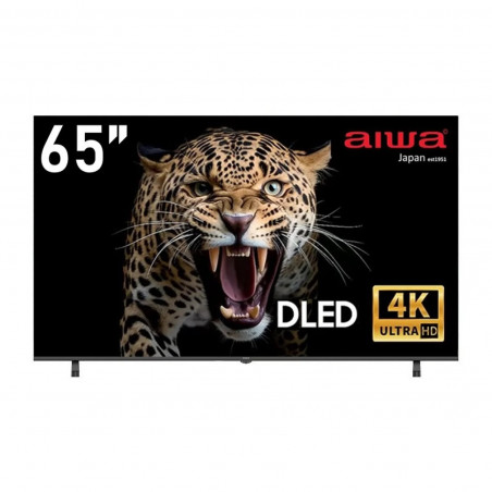 AIWA TS-651N 65 hüvelykes (165 cm) tévé, 4K Ultra HD 3840 × 2160, F osztály, DLED, Wi-Fi, Bluetooth, TizenOS, fekete