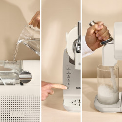 Aparat de inghetata 16in1 Tefal Freezi IG803AE0, 200 W, 1,4 l, 5 programe automate, Functionare silentioasa, Fara congelare prealabila, Alb/Argintiu
