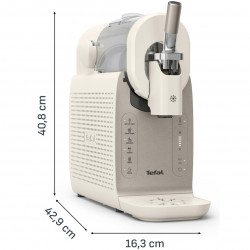 Aparat de inghetata 16in1 Tefal Freezi IG803AE0, 200 W, 1,4 l, 5 programe automate, Functionare silentioasa, Fara congelare prealabila, Alb/Argintiu