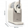 Aparat de inghetata 16in1 Tefal Freezi IG803AE0, 200 W, 1,4 l, 5 programe automate, Functionare silentioasa, Fara congelare prealabila, Alb/Argintiu