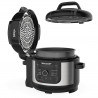 Πολυμάγειρας υπό πίεση Ninja Foodi OP350FR, 1400 W, 6 λίτρα, 9 προγράμματα, 40-200 °C, TenderCrisp®, κεραμική επίστρωση, διατήρηση θερμοκρασίας, ολόκληρο κοτόπουλο, μαύρο/ανοξείδωτο