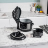 Мултикукър под налягане Ninja Foodi OP350FR, 1400W, 6 л, 9 програми, 40-200°C, TenderCrisp®, Керамично покритие, Поддържане на топлината, Цяло пиле, Черен/инокс
