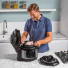 Multicooker sub presiune Ninja Foodi OP350FR, 1400 W, 6 Л, 9 programe, 40-200°C, TenderCrisp®, Acoperire ceramica, Mentinerea caldurii, Pui întreg, Negru/inoxidabil