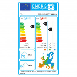 Κλιματιστικό με inverter TCL BreezeIN TAC-24CHSD/TPH11I, 24000 BTU, 45 м2, Α++/Α+, Wi-Fi, iFeel, ECO, Αυτόματος καθαρισμός σε 4 στάδια, Google Home και Alexa, Gentle Breeze, Λευκό