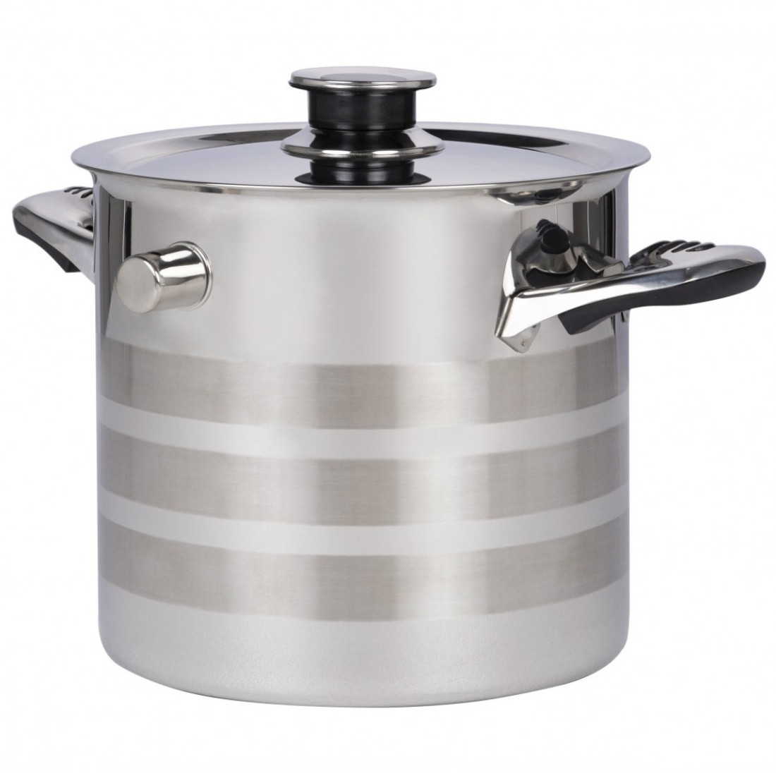 Oala pentru fiert lapte Rosberg R51425B8, 8 litri, Pereti dubli, Inductie, Semnal sonor, Otel inoxidabil