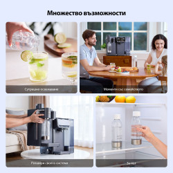 Modul suplimentar pentru apa carbogazoasa si apa rece Jimmy Matrix S9, Pentru M9 Pro, 0,75 l, Pana la 2 sticle 0,5 l, 10-15 °C, Gri