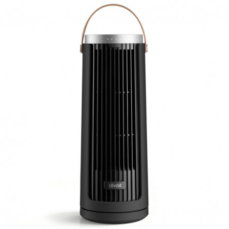 Φορητός ανεμιστήρας τύπου πύργου Levoit Windi Mini, 7,5 W, 5 ταχύτητες, ταλάντωση, χρονοδιακόπτης, τηλεχειριστήριο, μαύρος