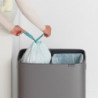 Cos de gunoi Brabantia Bo Touch 1001271, 2x30 L, Deschidere lina si silentioasa, Deschidere larga, Gri inchis