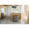 Кош за боклук Brabantia Bo Touch 1001271, 2x30 л, Плавно и безшумно отваряне, Голям отвор, Тъмносив