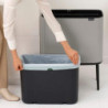 Cos de gunoi Brabantia Bo Touch 1010451, 36 L, Deschidere lina si silentioasa, Deschidere larga, Gri deschis