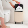 Brabantia Bo Small Hi Trash Can 1010462, 12 L, Smooth and Quiet Opening, Non-Slip Base, Beige