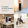 Levoit Windi Mini Plus Portable Tower Fan, 7.5W, 5 Speed Settings, Up to 20 Hours of Battery Life, Oscillation, Timer, Remote Control, White/Black