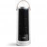 Levoit Windi Mini Plus Portable Tower Fan, 7.5W, 5 Speed Settings, Up to 20 Hours of Battery Life, Oscillation, Timer, Remote Control, White/Black
