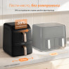 Friteuză cu aer cald Cosori Turbo Tower Compact CAF-DC861, 2630 W, 2 x 4,3 l, 40-230 °C, 5 programe, acoperire ceramică, sincronizare, negru/aur roz
