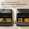 Фритюрник с горещ въздух Cosori Dual Blaze TwinFry Compact CAF-TF801, 2700W, 8.6 л, 35-240°C, 5 програми, Керамично покритие, Синхронизация, Черен/розово злато