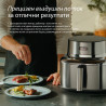 Фритюрник с горещ въздух Cosori Iconic CAF-SE601S, 1725W, 6.2 л, 30-230°C, 6 програми, Таймер, Керамично покритие, Инокс/черен
