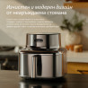 Фритюрник с горещ въздух Cosori Iconic CAF-SE601S, 1725W, 6.2 л, 30-230°C, 6 програми, Таймер, Керамично покритие, Инокс/черен