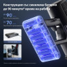 Κάθετη σκούπα 3 σε 1 JIMMY JV10 Pro Aqua, 800 W, 0,6 λ, 90 λεπτά, Στεγνό/υγρό + γυάλισμα, 4 λειτουργίες, Αισθητήρας σκόνης, Αυτόματη ρύθμιση ισχύος, Λευκό/μαύρο