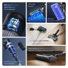 Κάθετη σκούπα 3 σε 1 JIMMY JV10 Pro Aqua, 800 W, 0,6 λ, 90 λεπτά, Στεγνό/υγρό + γυάλισμα, 4 λειτουργίες, Αισθητήρας σκόνης, Αυτόματη ρύθμιση ισχύος, Λευκό/μαύρο