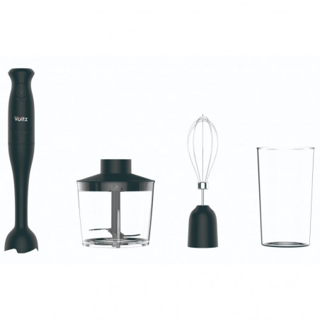 Oliver Voltz OV51112PC 3-in-1 Hand Blender with Chopper, 250W, 0.7 L, Blending and Whisking Attachments, Black