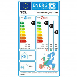 Κλιματιστικό με inverter TCL VoxIN TAC-18CHSD/UG11V3A, 18000 BTU, 45 м2, Α+++, Wi-Fi, iFeel, AI ECO, φωνητικός έλεγχος, λευκό