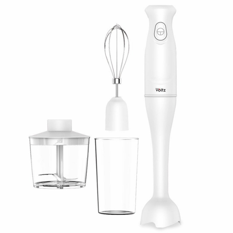 Oliver Voltz OV51112PSC 3-in-1 Hand Blender with Chopper, 400W, 0.7 L, Blending and Whisking Attachments, White