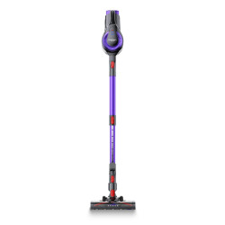 Κάθετη ηλεκτρική σκούπα Yaber L10, 170 W, 0,6 λ, 80.000 σ.α.λ., 35 λεπτά, 2 επίπεδα ισχύος, HEPA, φωτισμός LED στη βούρτσα, Αυτοτελής, Μωβ/Γκρι