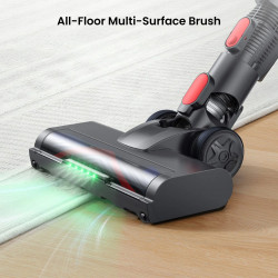 Κάθετη ηλεκτρική σκούπα Yaber L10, 170 W, 0,6 λ, 80.000 σ.α.λ., 35 λεπτά, 2 επίπεδα ισχύος, HEPA, φωτισμός LED στη βούρτσα, Αυτοτελής, Μωβ/Γκρι