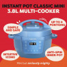 Instant Pot Classic Mini 140800701 multicooker, 800 W, 3,8 l, 7 program, „Favorite” gombok, LCD-kijelző, rozsdamentes acél, kék