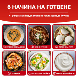 Instant Pot Classic Mini 140800701 multicooker, 800 W, 3,8 l, 7 program, „Favorite” gombok, LCD-kijelző, rozsdamentes acél, kék