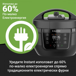 Instant Pot Classic Mini 140800701 multicooker, 800 W, 3,8 l, 7 program, „Favorite” gombok, LCD-kijelző, rozsdamentes acél, kék