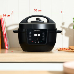 Instant Pot Classic Mini 140800701 multicooker, 800 W, 3,8 l, 7 program, „Favorite” gombok, LCD-kijelző, rozsdamentes acél, kék