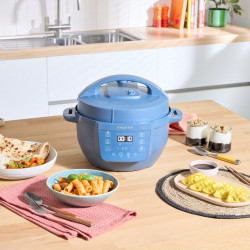 Instant Pot Classic Mini 140800701 multicooker, 800 W, 3,8 l, 7 program, „Favorite” gombok, LCD-kijelző, rozsdamentes acél, kék