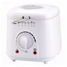Фритюрник Elite EDFF-1288W, 950W, 1 литър, До 190C, Прозрачен капак, Неплъзгащи се крачета, Бял
