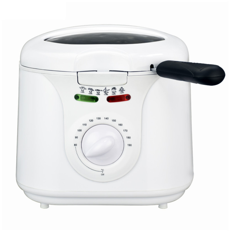 Elite EDFF-1290W Hot Air Fryer, 1300W, 2 liters, 80–190°C, Viewing Window, Cool Touch, White