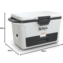 Хладилна кутия Ninja FrostVault FB151EUWH, 47 л, Пасивна, 80 кена, Поддържа лед до 6 дни, Сухо отделение, Бял