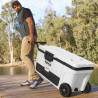 Ninja FrostVault FB265EUUKWH Cooler, 61.5 L, Passive, Holds 97 cans, Keeps ice for up to 6 days, Dry Compartment, Wheels, White