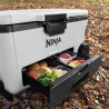 Ninja FrostVault FB265EUUKWH Cooler, 61.5 L, Passive, Holds 97 cans, Keeps ice for up to 6 days, Dry Compartment, Wheels, White