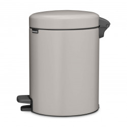 Brabantia NewIcon 1010434 pedálos szemetes, 5 l, lágy zárás, csúszásgátló talp, világosszürke