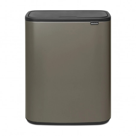 Brabantia Bo Touch 1001271 szemetes, 2x30 l, sima és csendes nyitás, nagy nyílás, sötét szürke