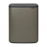Brabantia Bo Touch 1001271 szemetes, 2x30 l, sima és csendes nyitás, nagy nyílás, sötét szürke