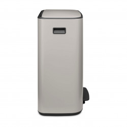 Кош за боклук Brabantia Bo Pedal 1010450, 2x30 л, Плавно затваряне, Противоплъзгаща основа, Светлосив