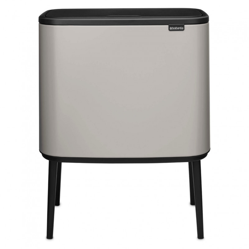Cos de gunoi Brabantia Bo Touch 1010451, 36 L, Deschidere lina si silentioasa, Deschidere larga, Gri deschis