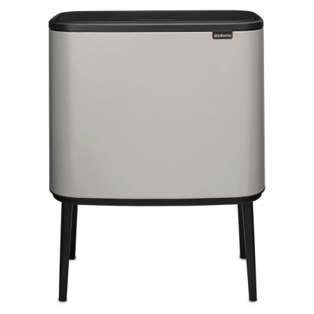 Кош за боклук Brabantia Bo Touch 1010451, 36 л, Плавно и безшумно отваряне, Голям отвор, Светлосив