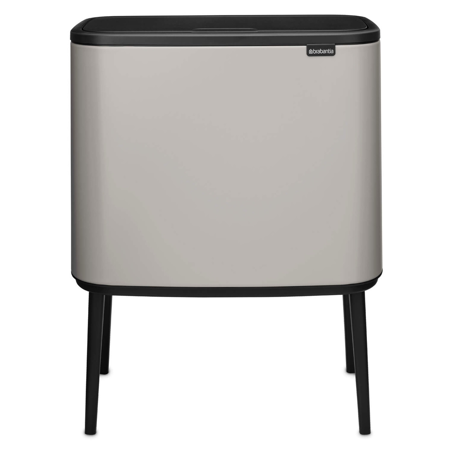 Cos de gunoi Brabantia Bo Touch 1010451, 36 L, Deschidere lina si silentioasa, Deschidere larga, Gri deschis