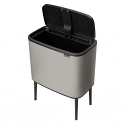 Cos de gunoi Brabantia Bo Touch 1010451, 36 L, Deschidere lina si silentioasa, Deschidere larga, Gri deschis