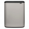 Cos de gunoi Brabantia Bo Touch 1010455, 60 l, Deschidere lina si silentioasa, Deschidere larga, Gri deschis