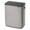 Brabantia Bo Touch 1010455 szemetes, 60 l, sima és csendes nyitás, nagy nyílás, világosszürke